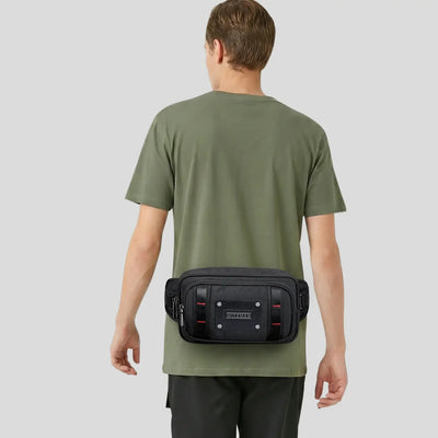 Marsupio da Uomo in Nylon Borsa da Vita per Ciclismo B732