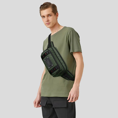 Marsupio da Uomo in Nylon Borsa da Vita per Ciclismo B732