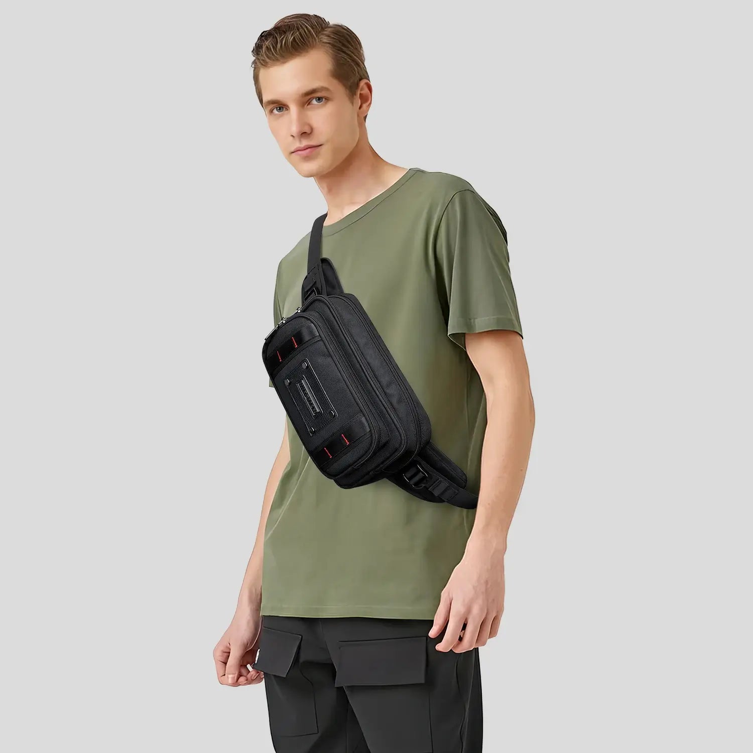 Men’s Nylon Fanny Pack Cycling Waist Bag B732