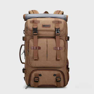 WITZMAN A8013 45L Canvas Carry-On Travel Backpack for Men