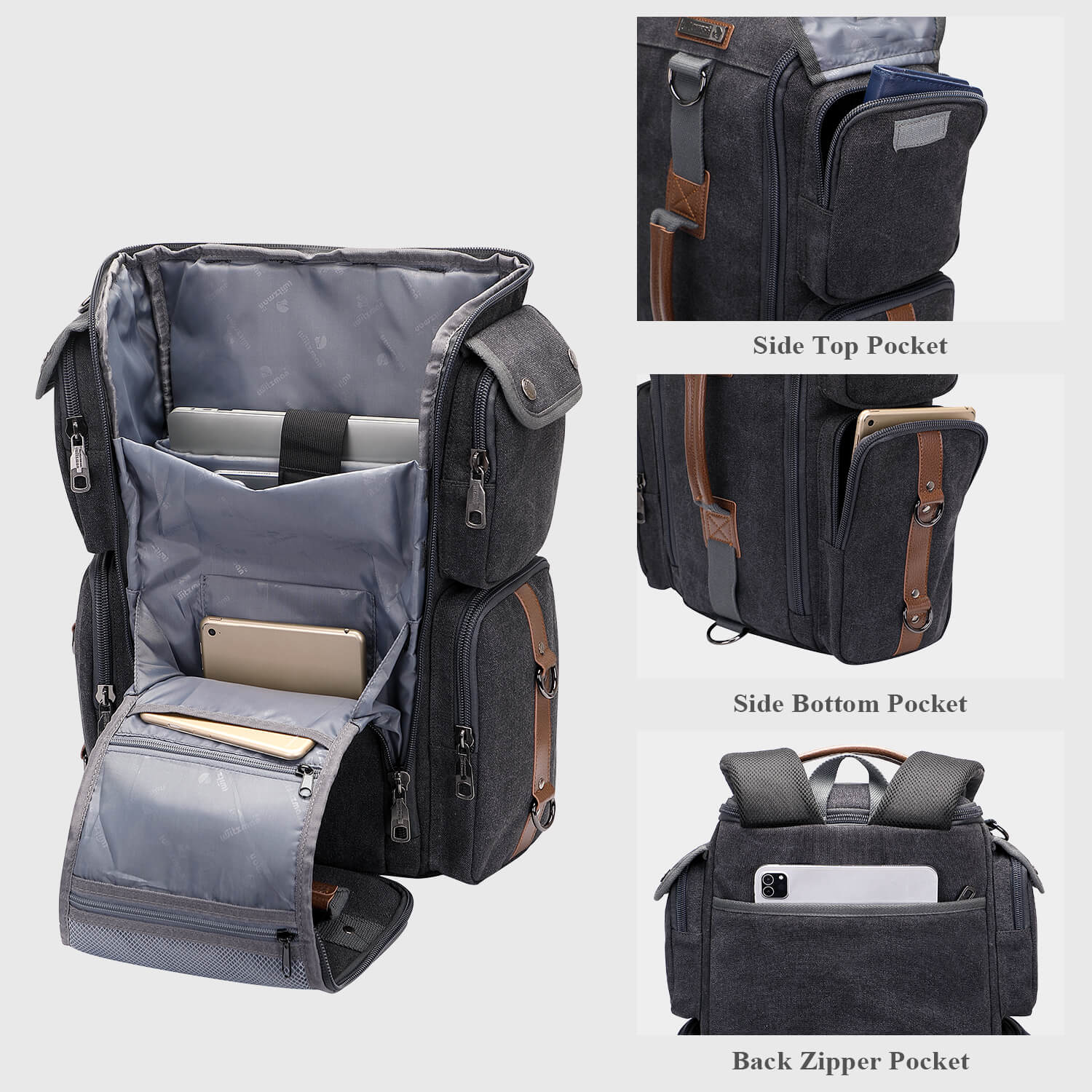 WITZMAN A6661-2 canvas duffel bag product view 11