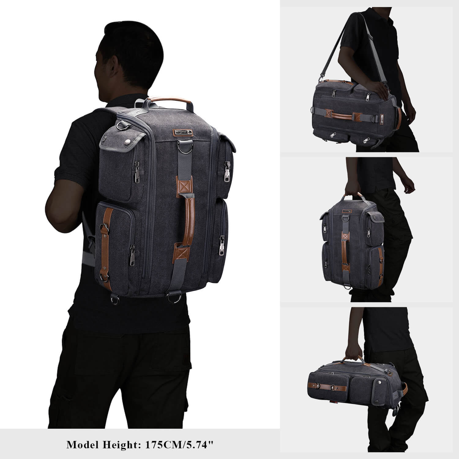 WITZMAN A6661-2 canvas duffel bag product view 13