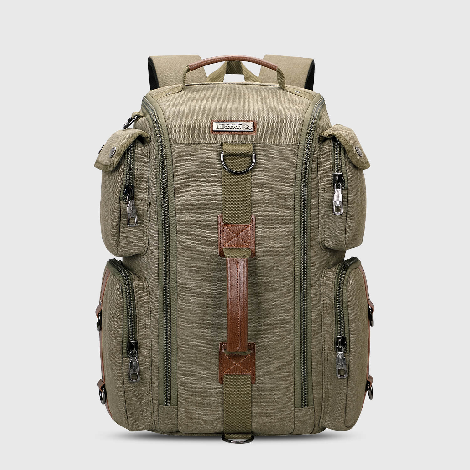 Green WITZMAN A6661-2 canvas duffel bag product view