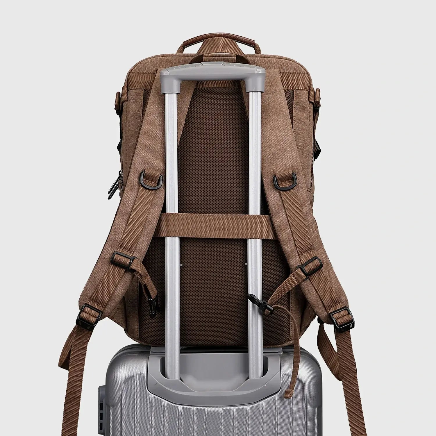 Men Canvas Laptop Travel Backpack with Vintage Utility Design