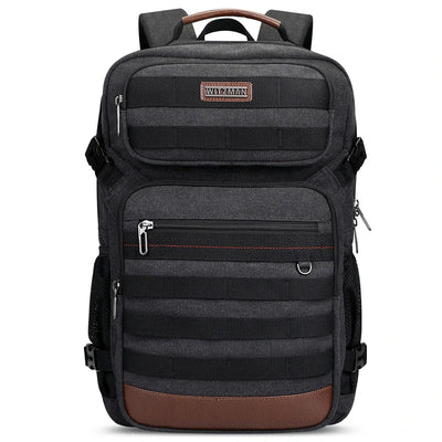 Men Canvas Carry-on Travel Backpack with Vintage Utility Design A8025