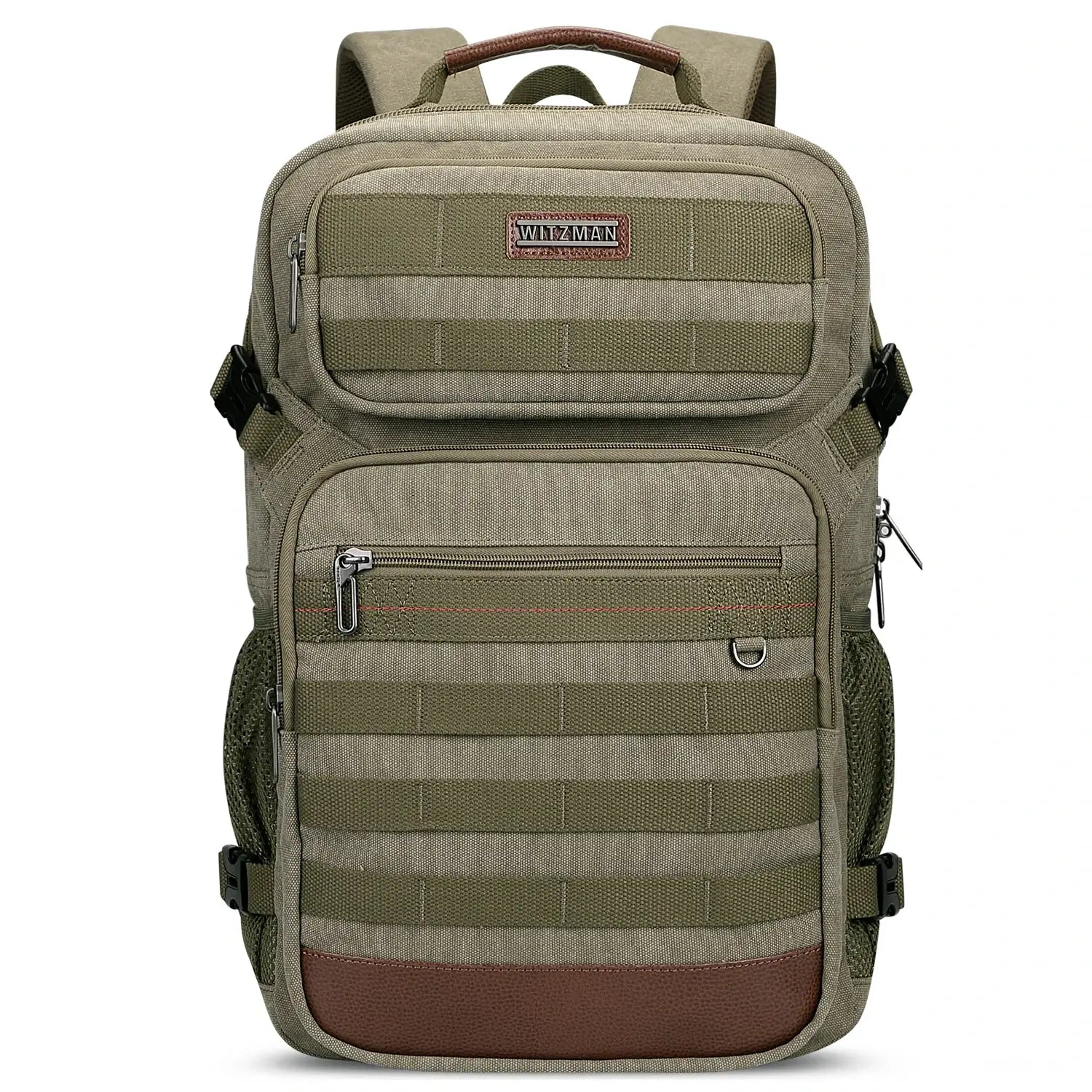 Men Canvas Carry-on Travel Backpack with Vintage Utility Design A8025