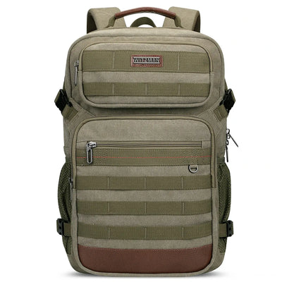 Men Canvas Carry-on Travel Backpack with Vintage Utility Design A8025