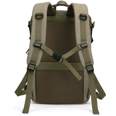 Men Canvas Carry-on Travel Backpack with Vintage Utility Design A8025