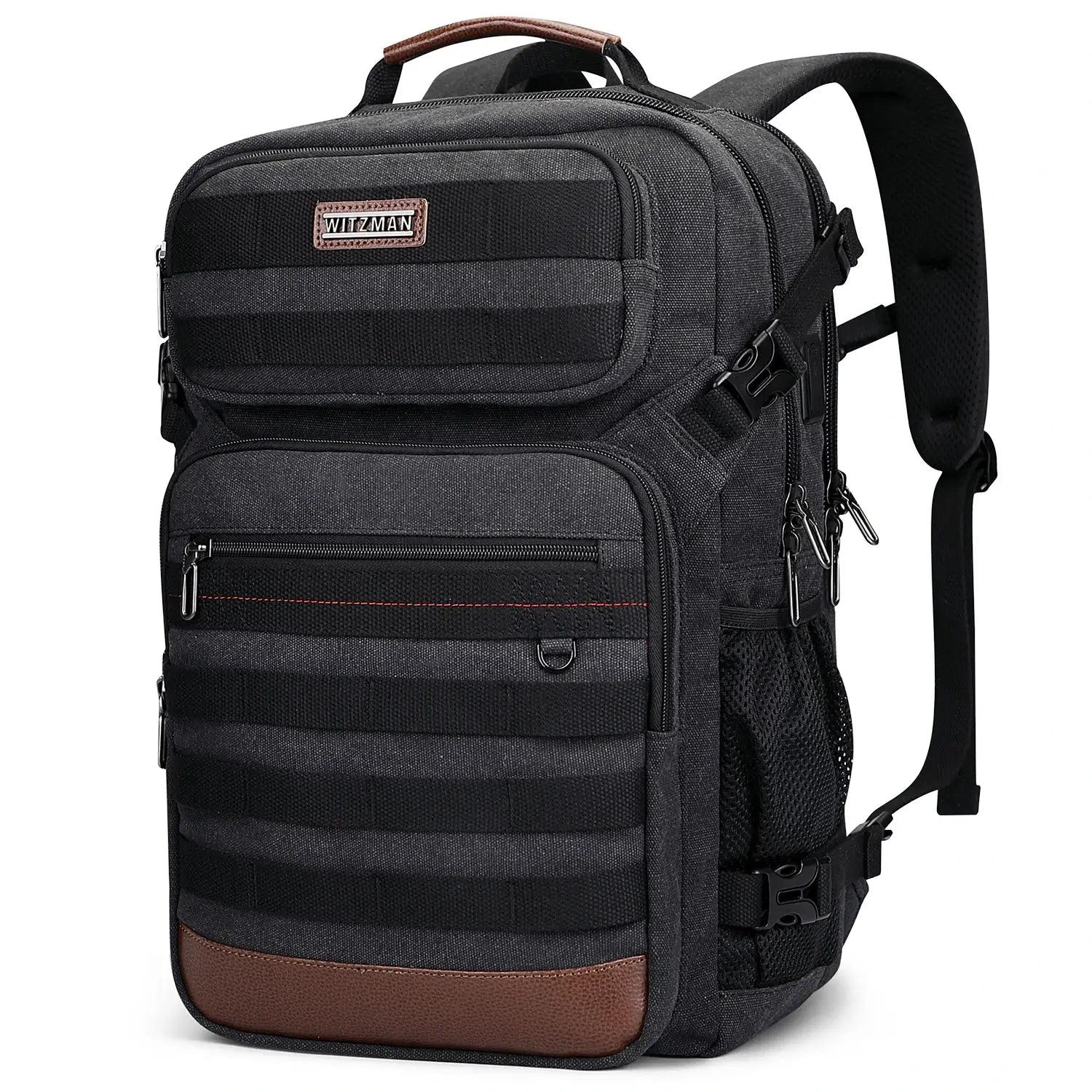 Men Canvas Carry-on Travel Backpack with Vintage Utility Design A8025