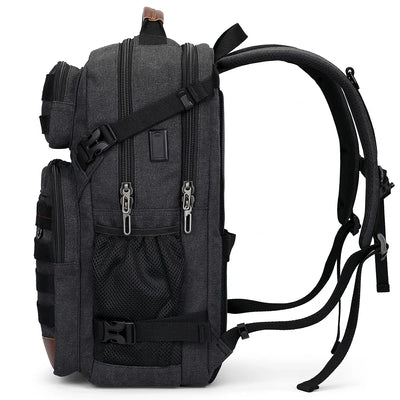 Men Canvas Carry-on Travel Backpack with Vintage Utility Design A8025