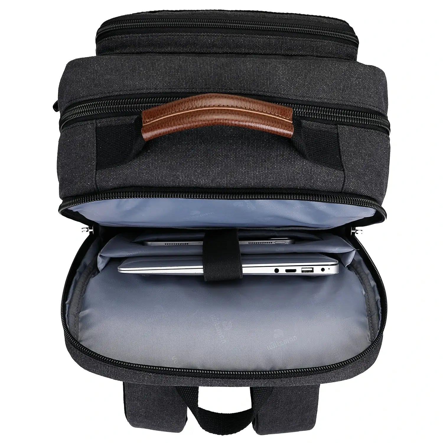 Men Canvas Carry-on Travel Backpack with Vintage Utility Design A8025