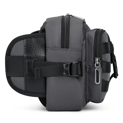 Men’s Nylon Fanny Pack with Multi-Pocket & Adjustable Waist Bag B733