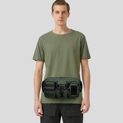 Men’s Nylon Fanny Pack with Multi-Pocket & Adjustable Waist Bag B733