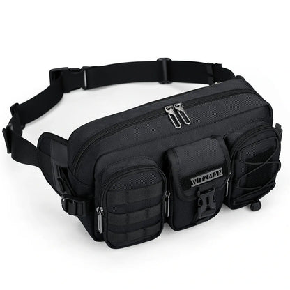 Lightweight waist bag for men with adjustable strap black waist bag nylon witzman