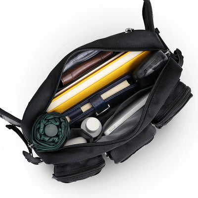 Marsupio da Uomo in Nylon con Multi-Tasche e Cintura Regolabile B733