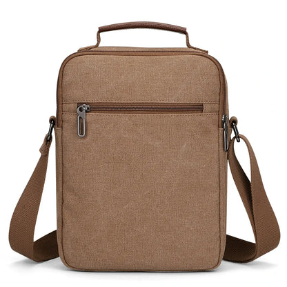 WITZMAN men’s canvas crossbody bag vintage sling messenger satchel with anti-theft pocket for travel and daily use