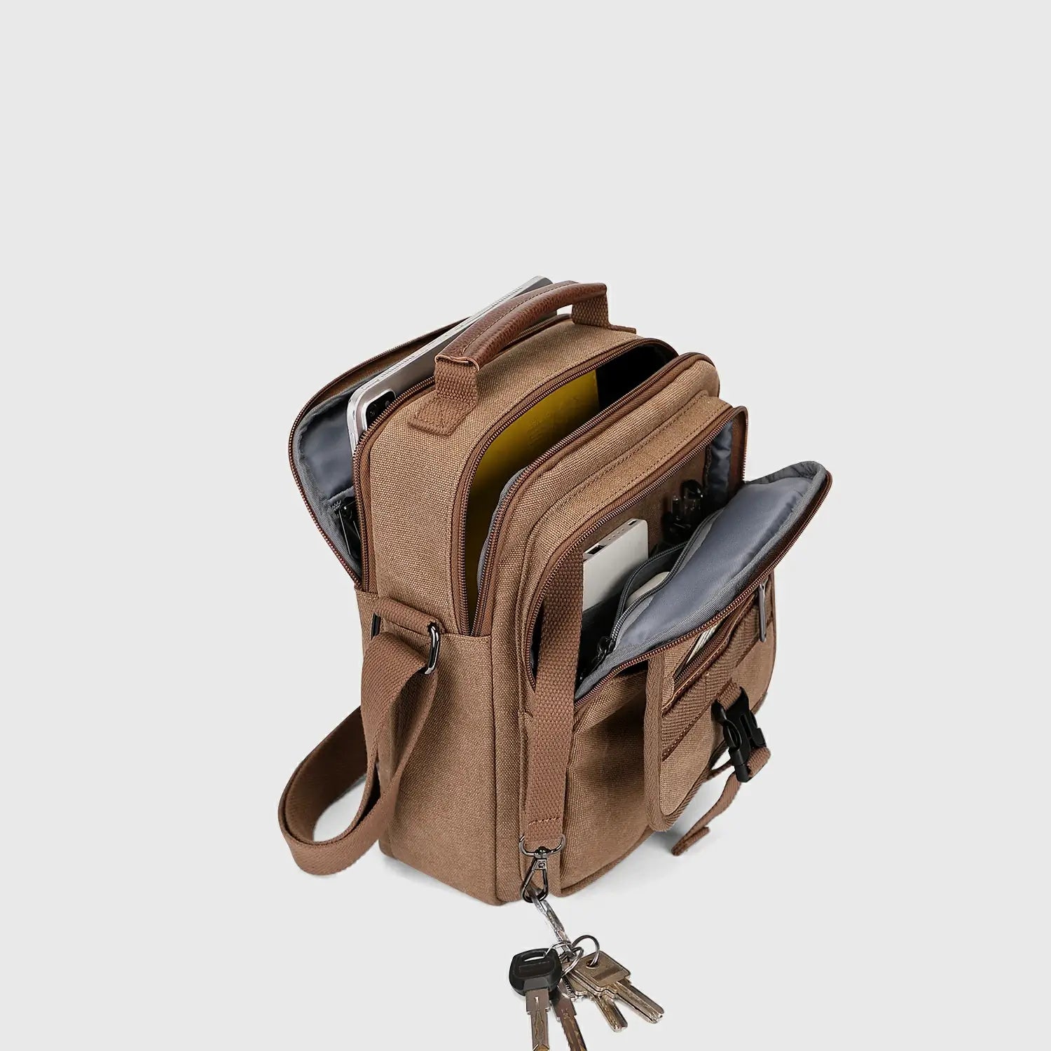 Canvas Crossbody Bag for Men Vintage Messenger Satchel A8014