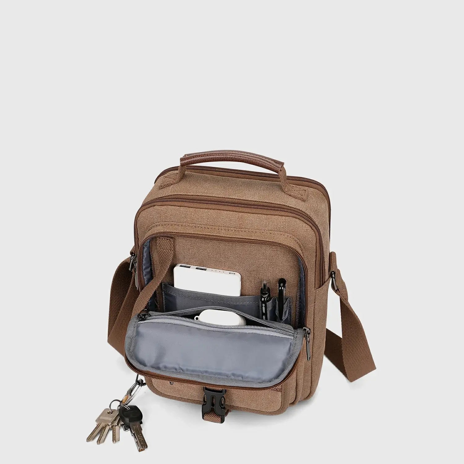 Canvas Crossbody Bag for Men Vintage Messenger Satchel A8014
