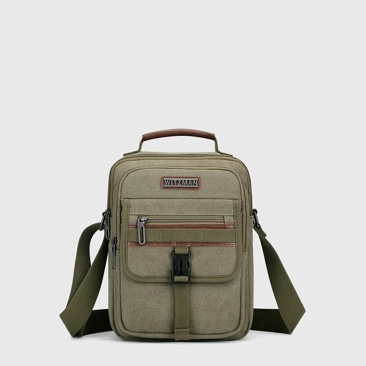 Wizzard men’s messenger bag WITZMAN Vintage Canvas Crossbody Bag for Men Travel Sling Satchel