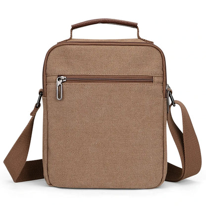 WITZMAN men’s canvas crossbody bag vintage sling messenger satchel for travel and everyday carry brown bags