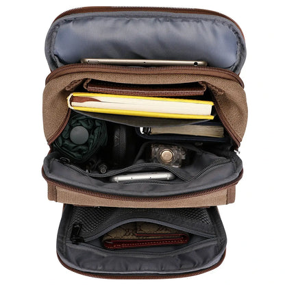 WITZMAN men’s canvas crossbody bag vintage sling messenger satchel for travel and everyday carry brown bags