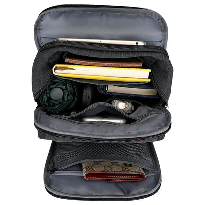 WITZMAN men’s canvas crossbody bag vintage sling messenger satchel for travel and everyday carry black bags