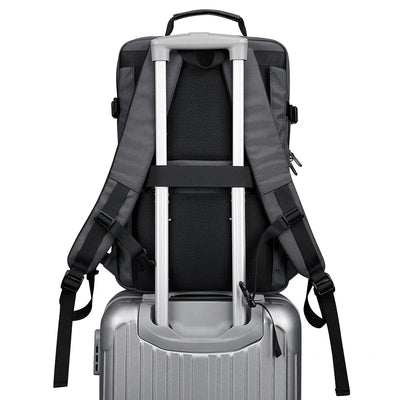 WITZMAN sliver grey nylon travel backpack for men b716