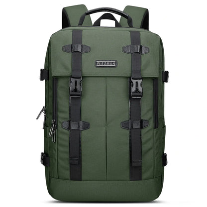 WITZMAN army green nylon travel backpack for men b716
